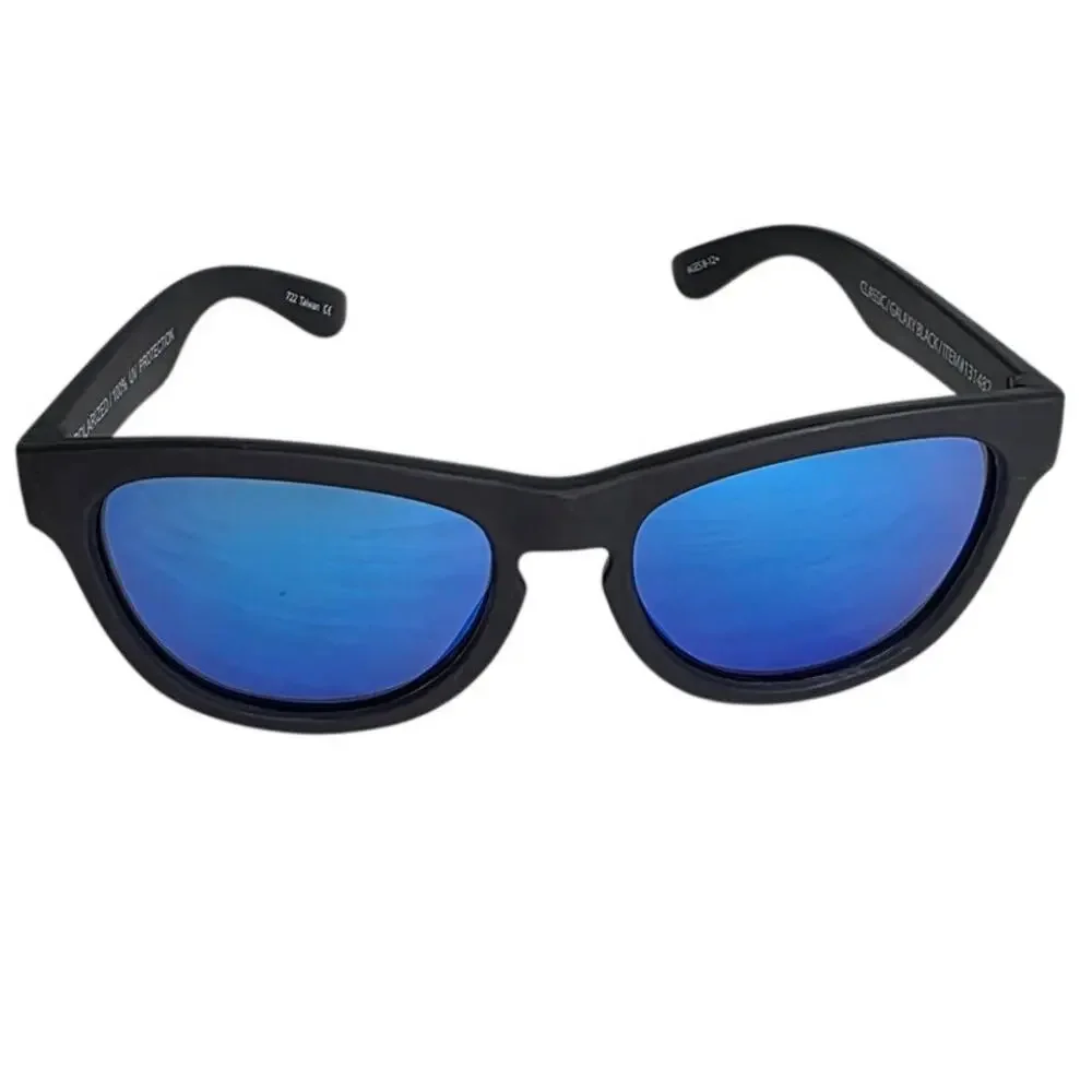 Minishades Polarized Sunglasses Youth 8-12+ Black Frames Mirrored Lens UV